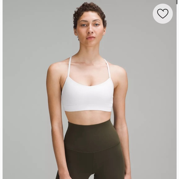 LULULEMON white flow Y bra nulu- size 8 - Picture 1 of 6